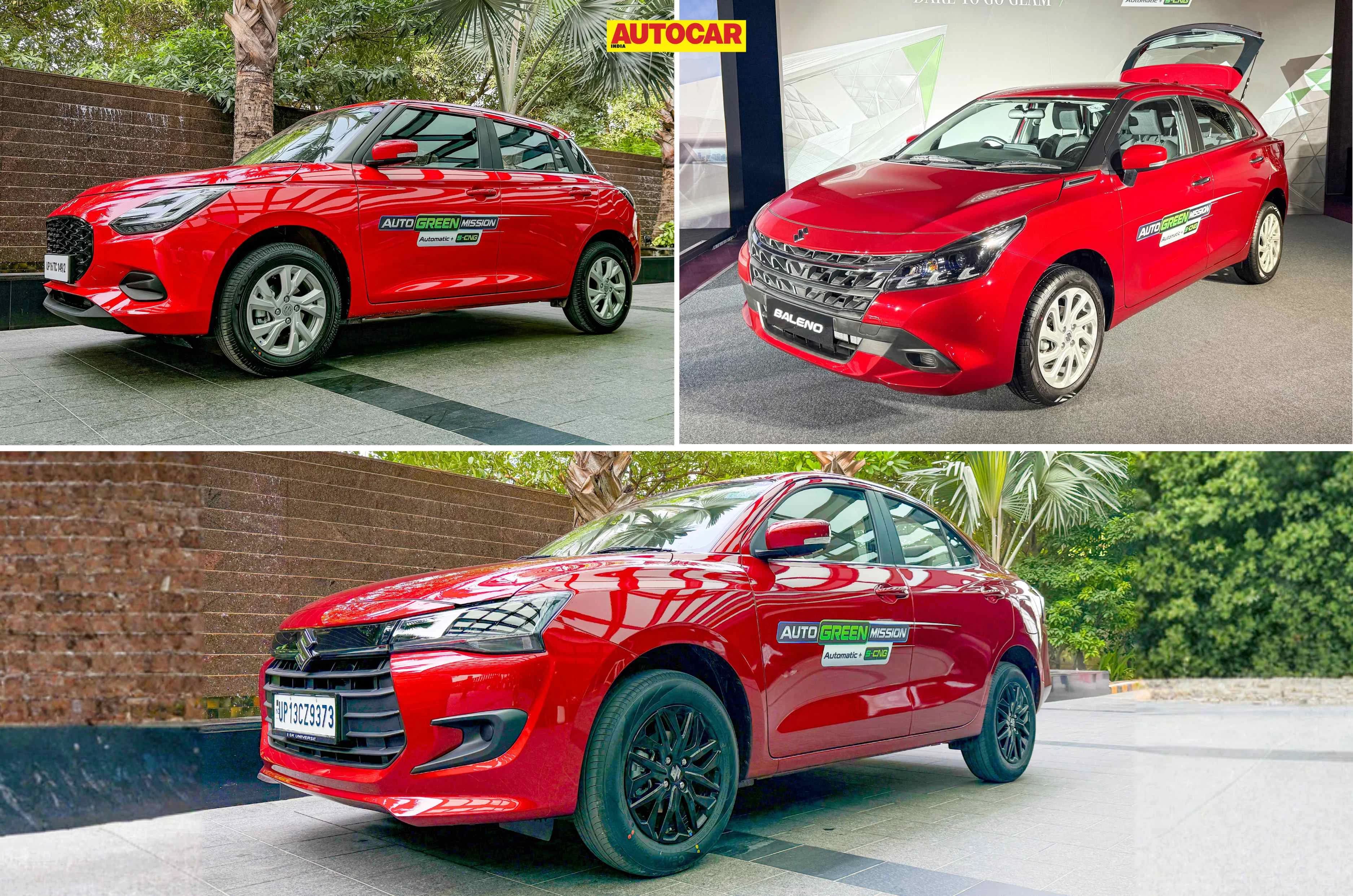Maruti Suzuki Unveils Prices for Dzire, Baleno, Swift CNG AMT Variants