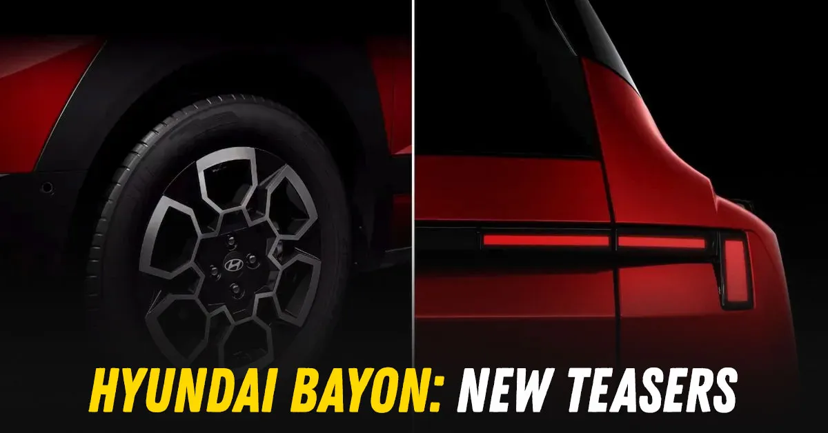Hyundai Bayon SUV Teaser Reveals Key Design Elements for Indian Market