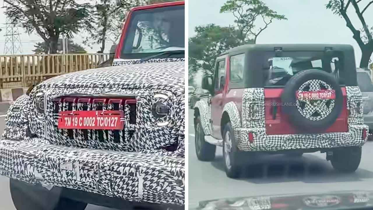 Mahindra Thar 3-Door Facelift Spotted in Final Road Tests, Launch Imminent