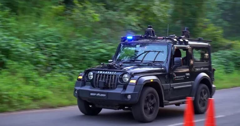 Mahindra Thar Undergoes High-Speed Self-Driving Tests on Indian Ghat Roads